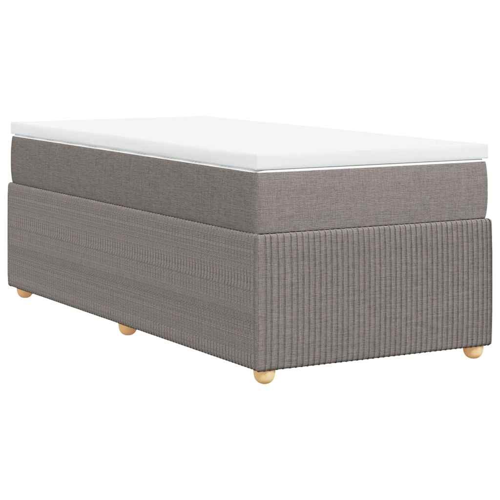 Sommier à lattes de lit avec matelas Taupe 100x200 cm Tissu - XIOS