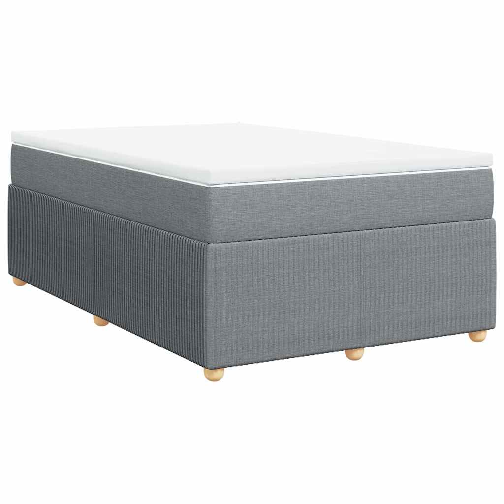 Sommier à lattes de lit et matelas gris clair 120x190 cm tissu - XIOS