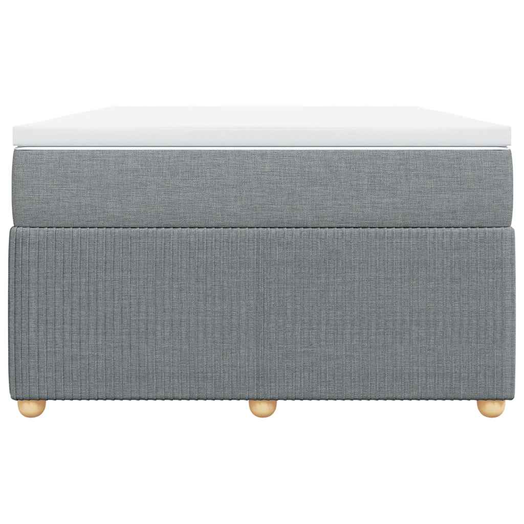 Sommier à lattes de lit et matelas gris clair 120x190 cm tissu - XIOS