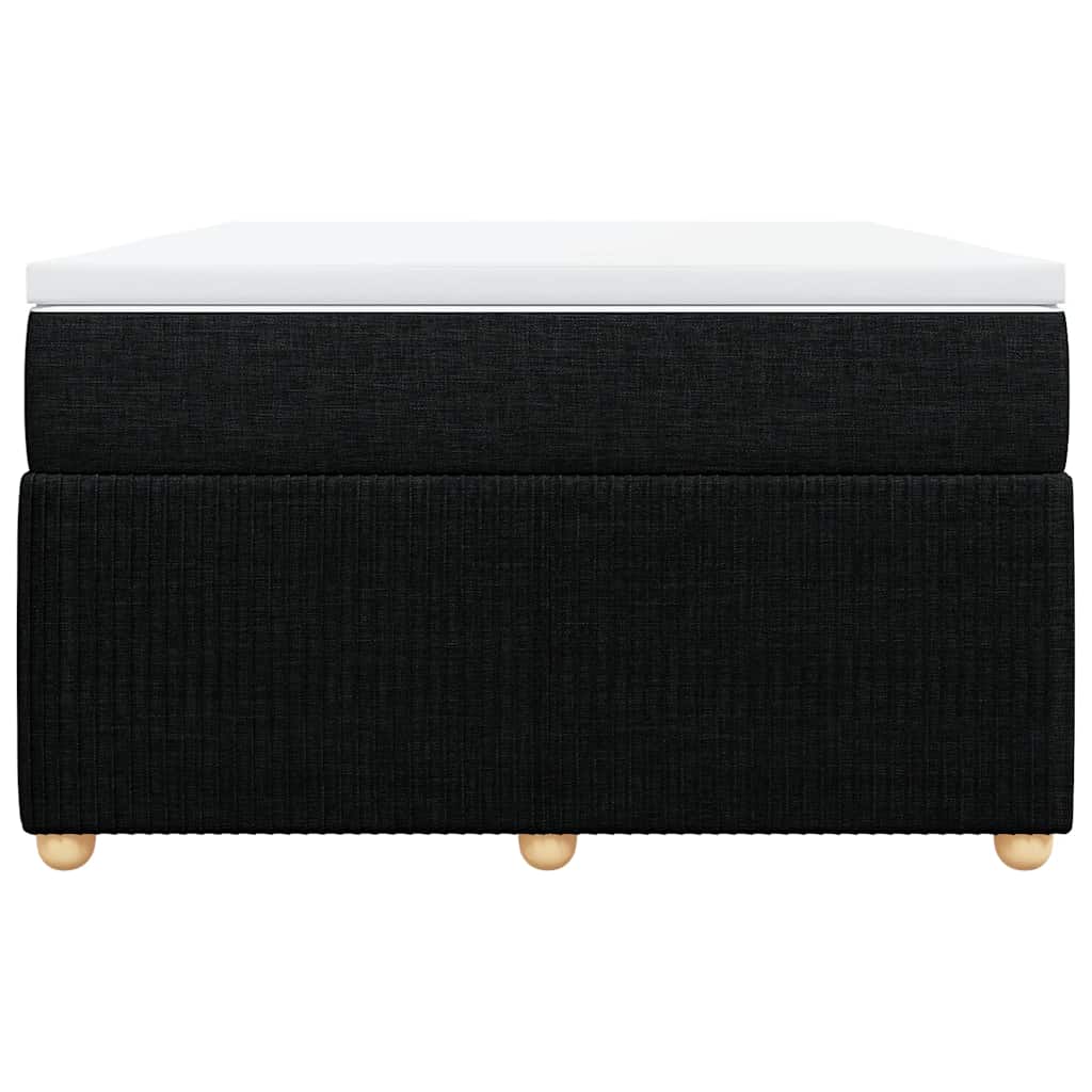 Sommier à lattes de lit avec matelas noir 120x190 cm tissu - XIOS