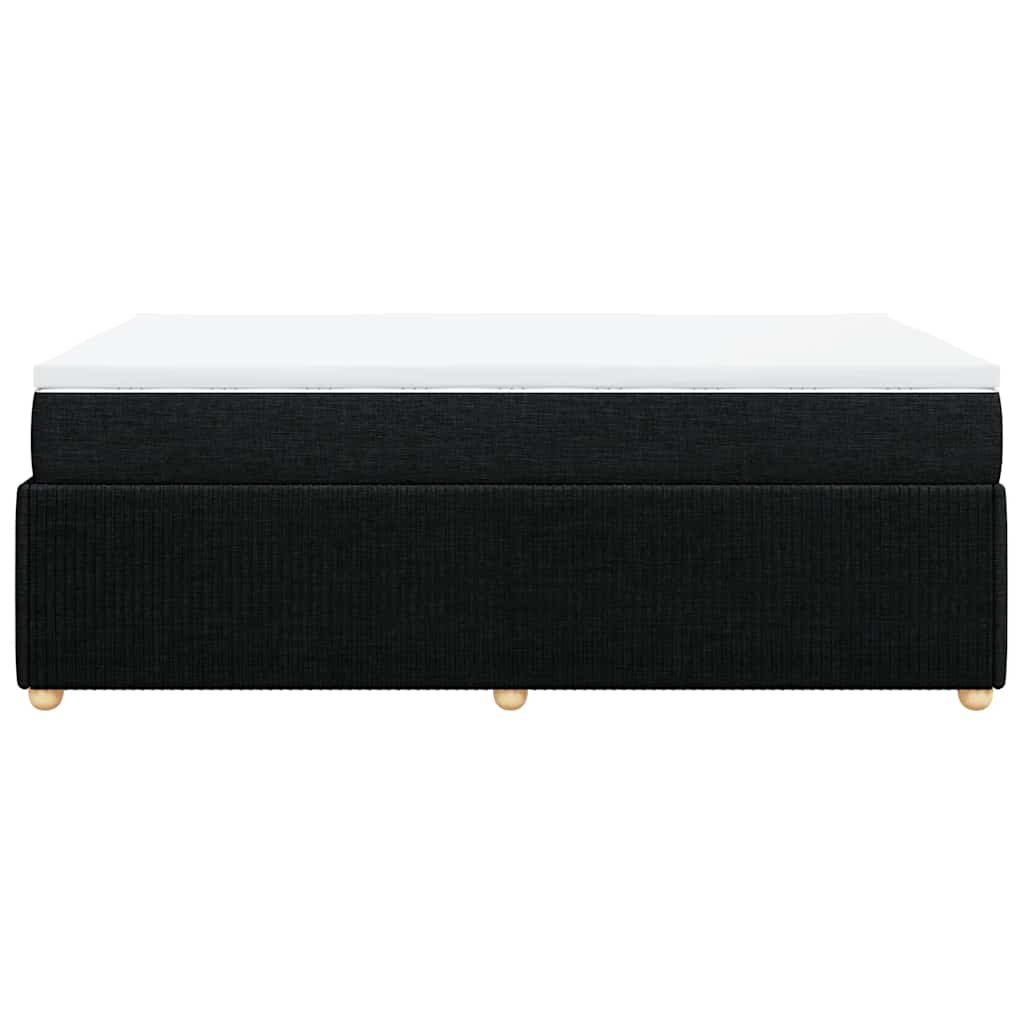 Sommier à lattes de lit avec matelas noir 120x190 cm tissu - XIOS