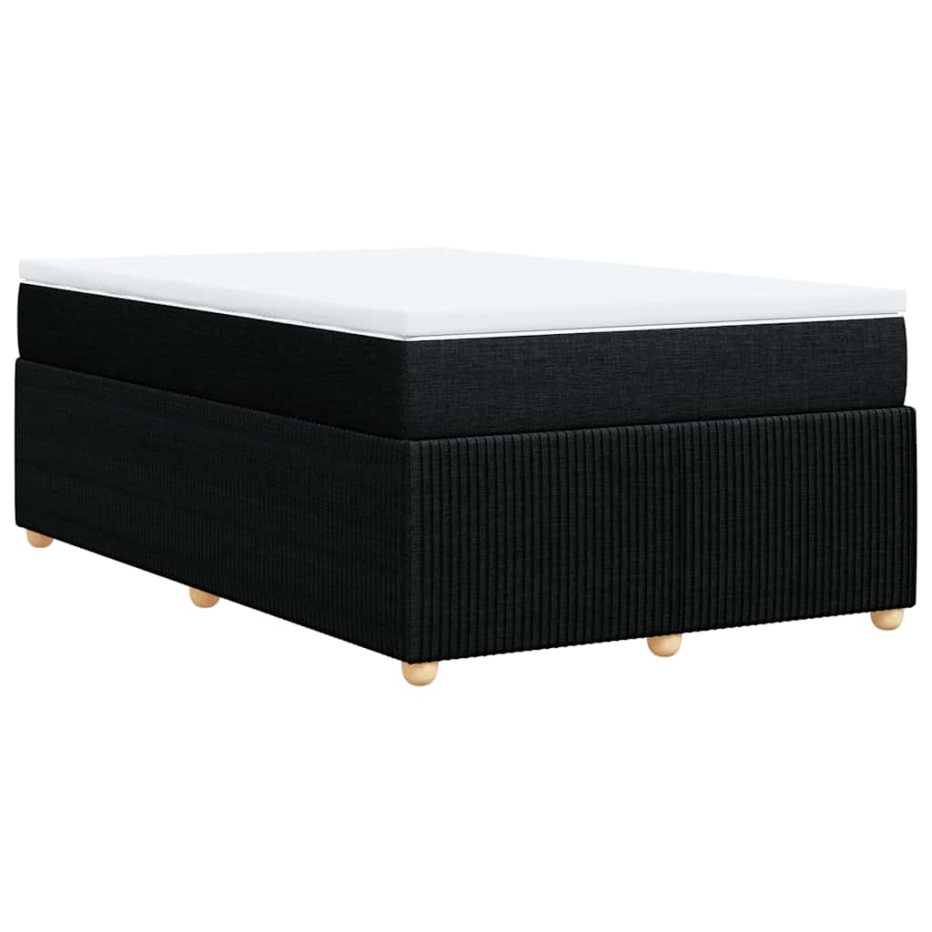 Sommier à lattes de lit avec matelas noir 120x190 cm tissu - XIOS