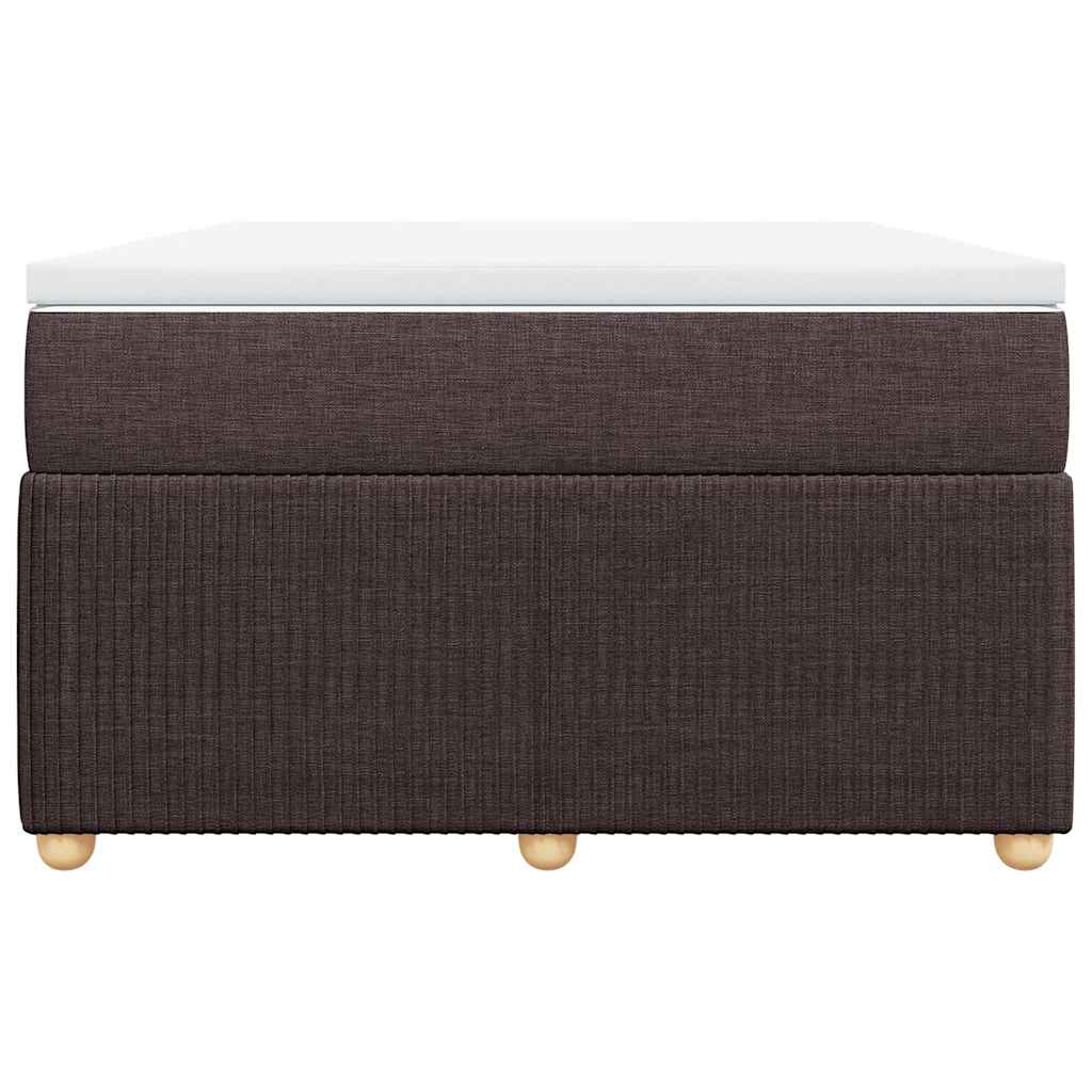Sommier à lattes de lit et matelas marron foncé 120x190cm tissu - XIOS