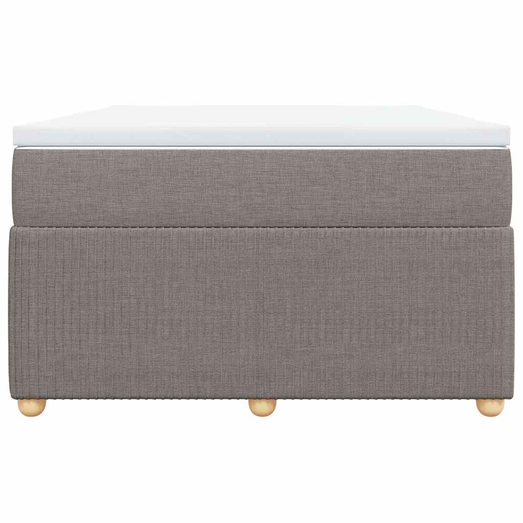 Sommier à lattes de lit avec matelas taupe 120x190 cm tissu - XIOS
