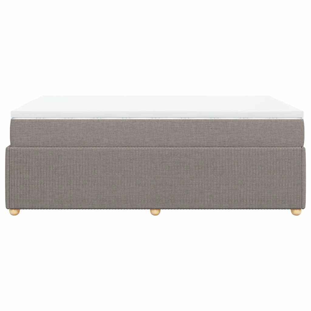 Sommier à lattes de lit avec matelas taupe 120x190 cm tissu - XIOS
