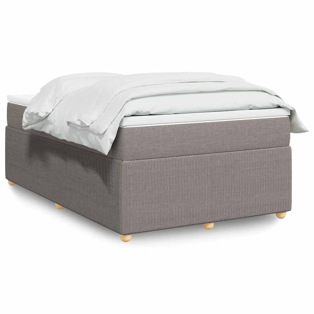 Sommier à lattes de lit avec matelas taupe 120x190 cm tissu - XIOS