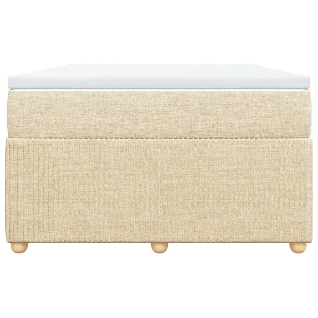 Sommier à lattes de lit avec matelas crème 120x190 cm tissu - XIOS