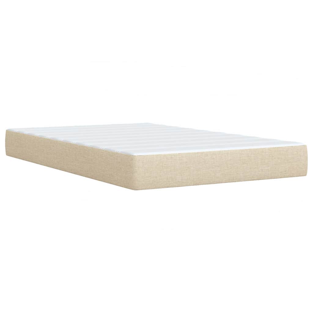 Sommier à lattes de lit avec matelas crème 120x190 cm tissu - XIOS