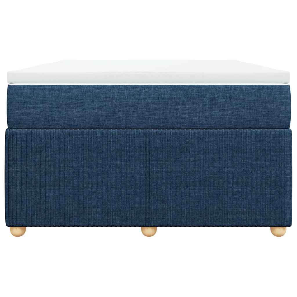Sommier à lattes de lit avec matelas bleu 120x190 cm tissu - XIOS
