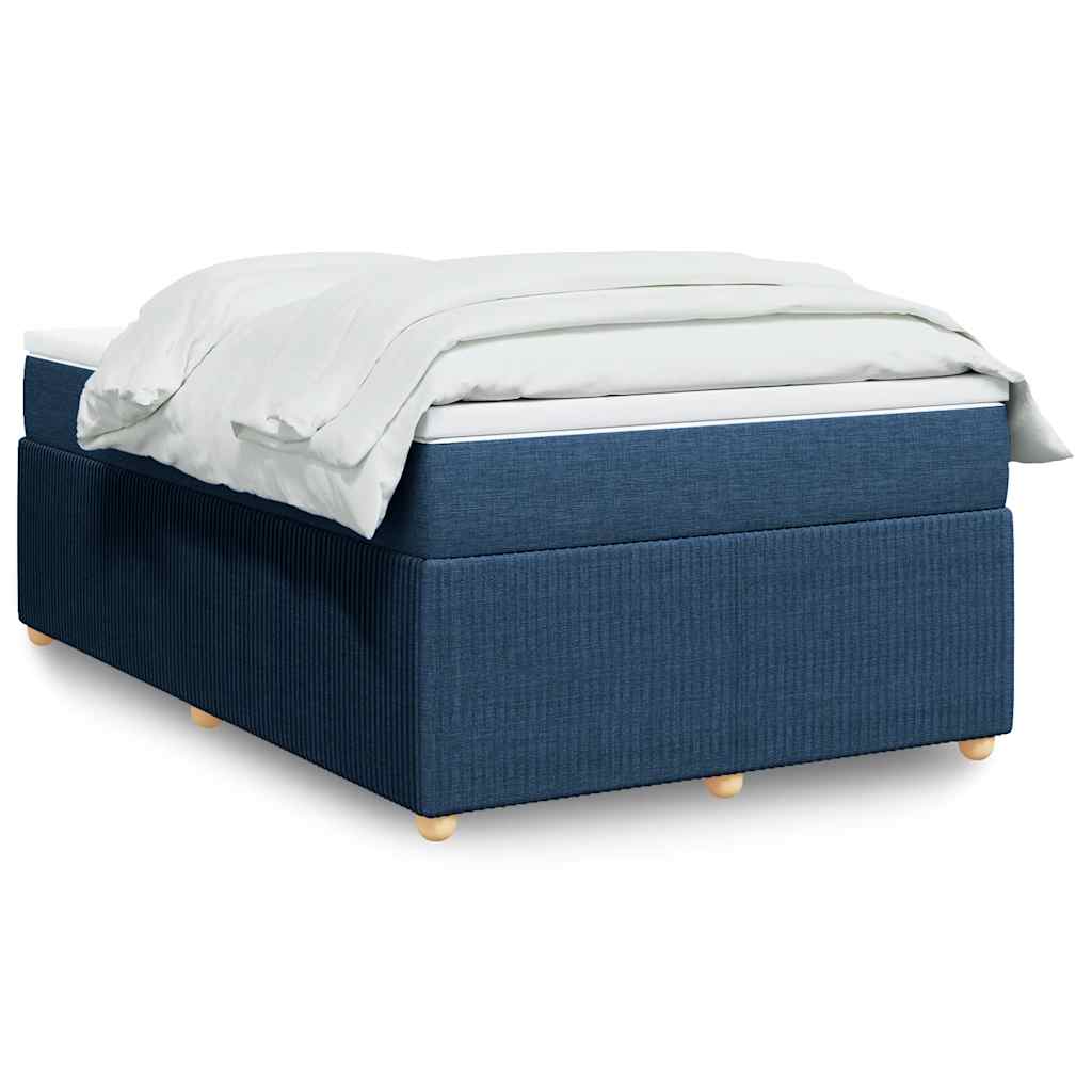 Sommier à lattes de lit avec matelas bleu 120x190 cm tissu - XIOS