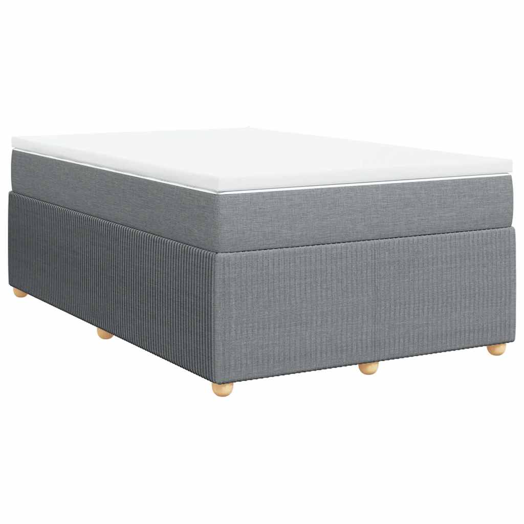 Sommier à lattes de lit avec matelas Gris clair 120x200cm Tissu - XIOS