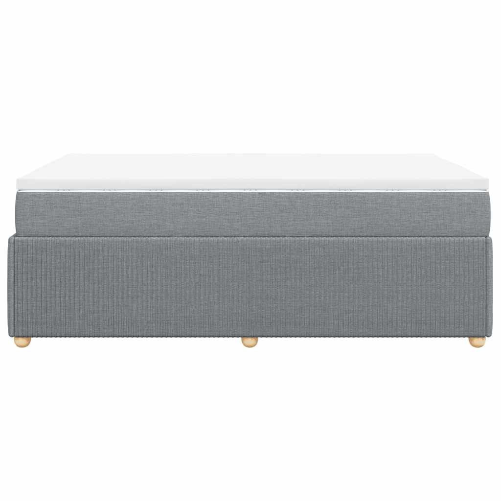 Sommier à lattes de lit avec matelas Gris clair 120x200cm Tissu - XIOS