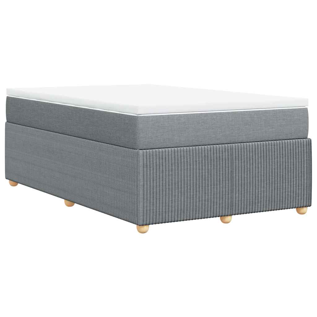 Sommier à lattes de lit avec matelas Gris clair 120x200cm Tissu - XIOS