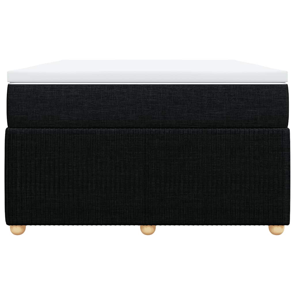 Sommier à lattes de lit avec matelas Noir 120x200 cm Tissu - XIOS