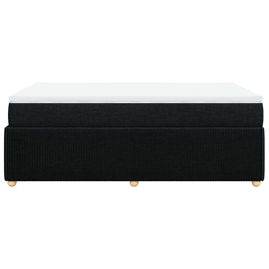 Sommier à lattes de lit avec matelas Noir 120x200 cm Tissu - XIOS