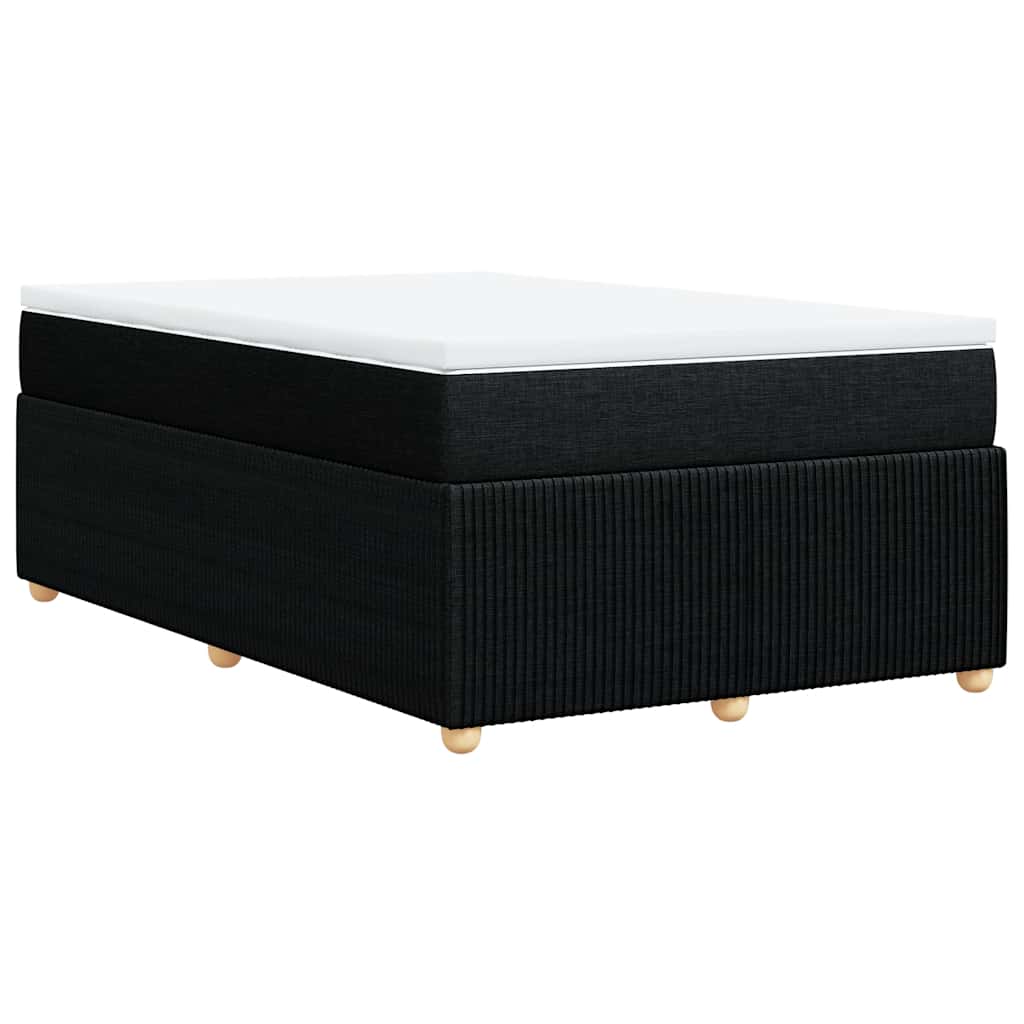 Sommier à lattes de lit avec matelas Noir 120x200 cm Tissu - XIOS