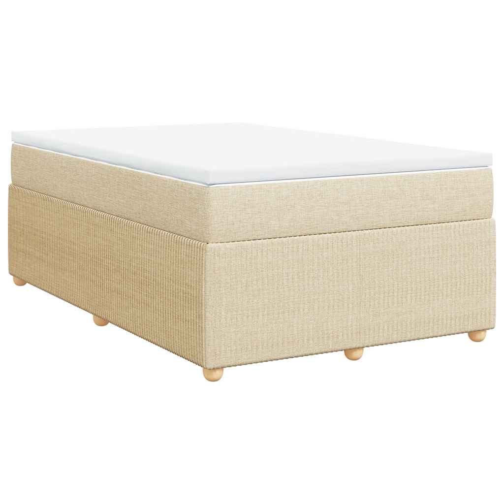 Sommier à lattes de lit avec matelas Crème 120x200 cm Tissu - XIOS