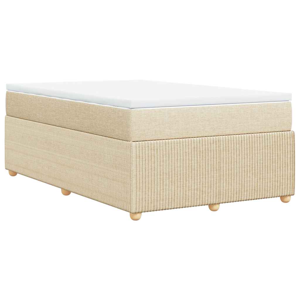 Sommier à lattes de lit avec matelas Crème 120x200 cm Tissu - XIOS