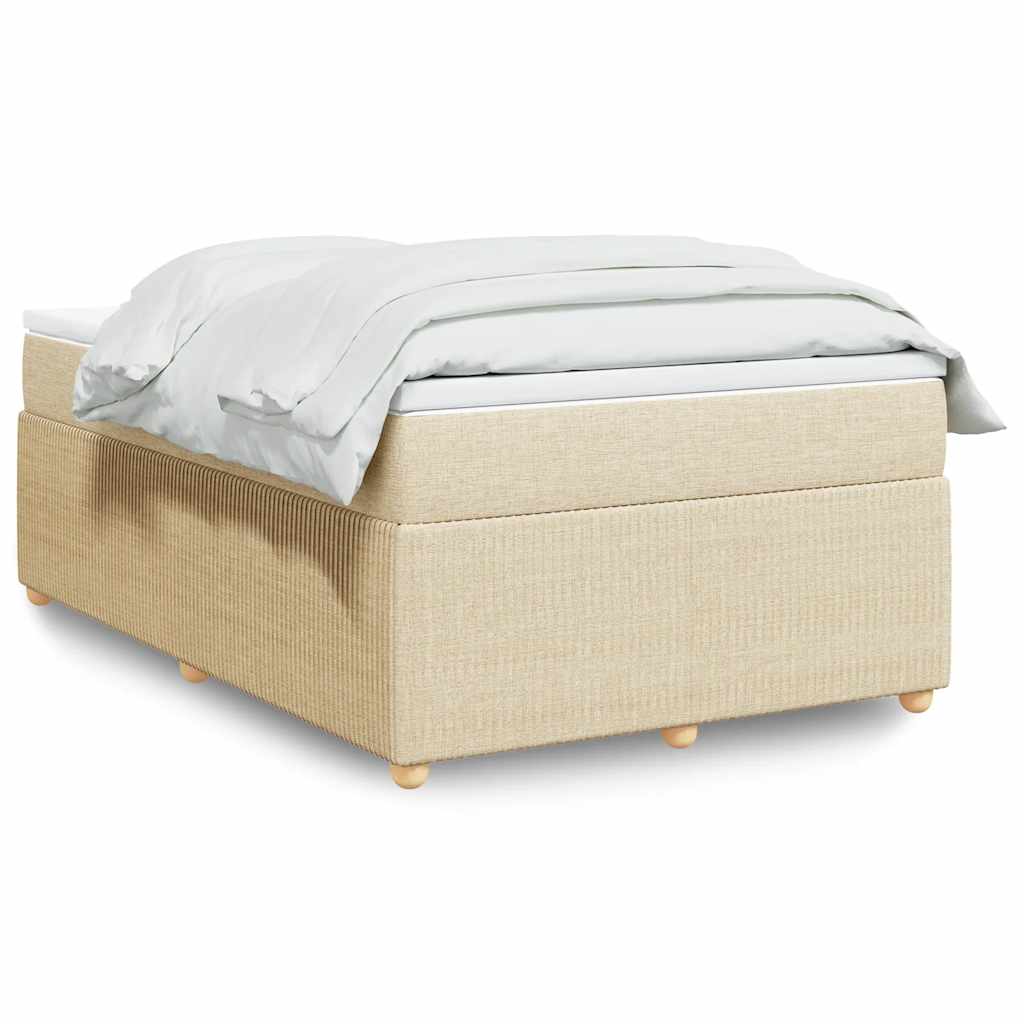Sommier à lattes de lit avec matelas Crème 120x200 cm Tissu - XIOS
