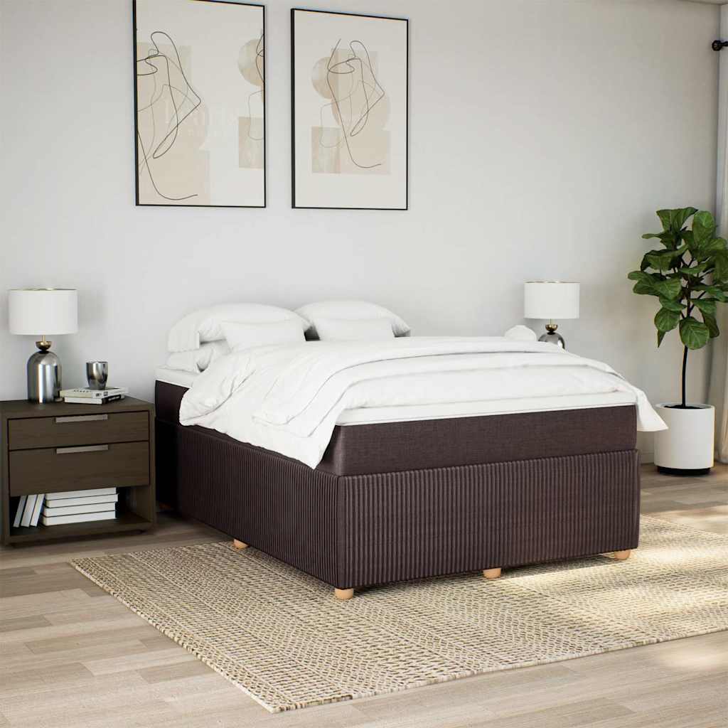 Sommier à lattes de lit avec matelas Marron foncé 140x190 cm - XIOS