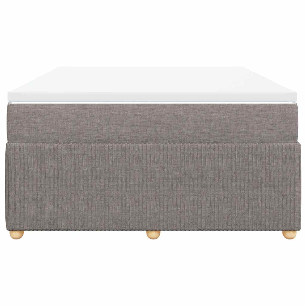 Sommier à lattes de lit avec matelas Taupe 140x190 cm Tissu - XIOS