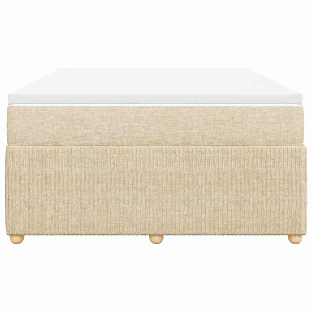 Sommier à lattes de lit avec matelas Crème 140x190 cm Tissu - XIOS