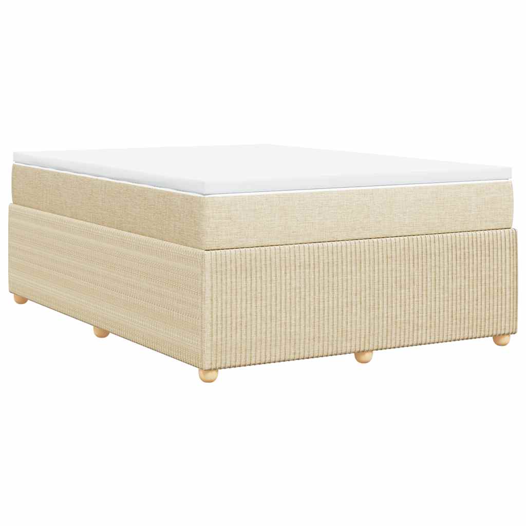 Sommier à lattes de lit avec matelas Crème 140x190 cm Tissu - XIOS