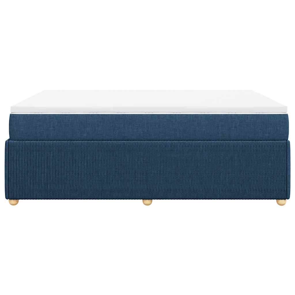 Sommier à lattes de lit avec matelas Bleu 140x190 cm Tissu - XIOS