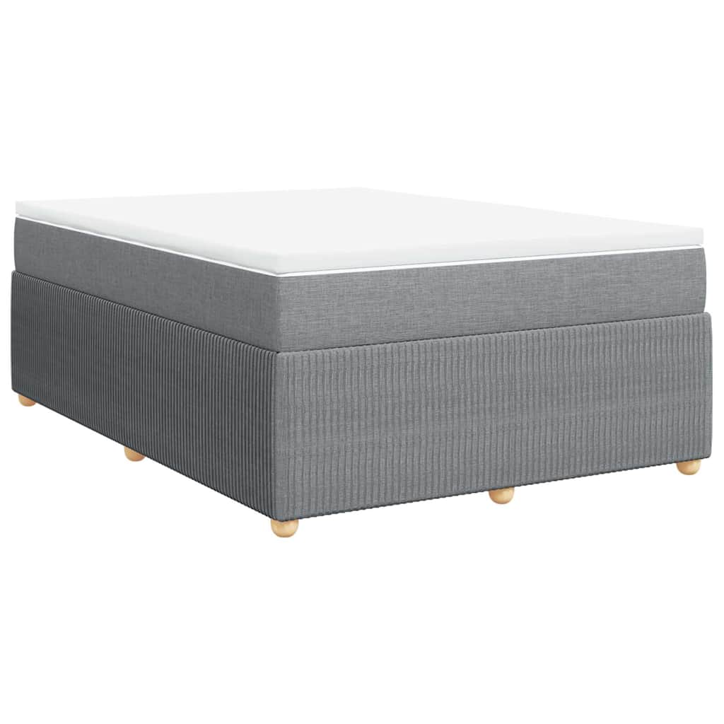 Sommier à lattes de lit avec matelas Gris clair 140x200cm Tissu - XIOS