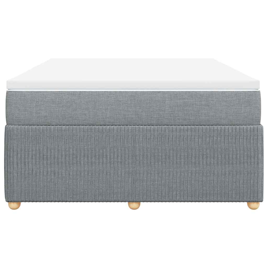 Sommier à lattes de lit avec matelas Gris clair 140x200cm Tissu - XIOS