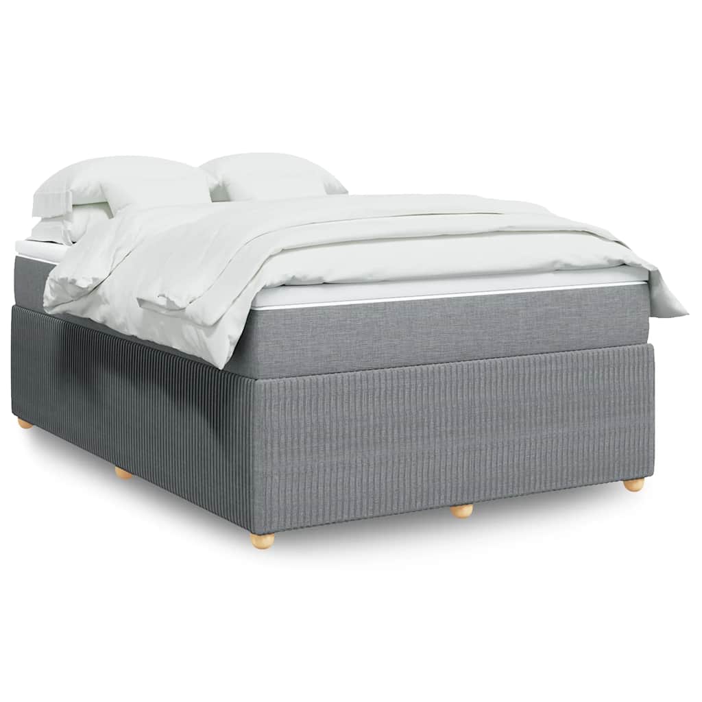 Sommier à lattes de lit avec matelas Gris clair 140x200cm Tissu - XIOS