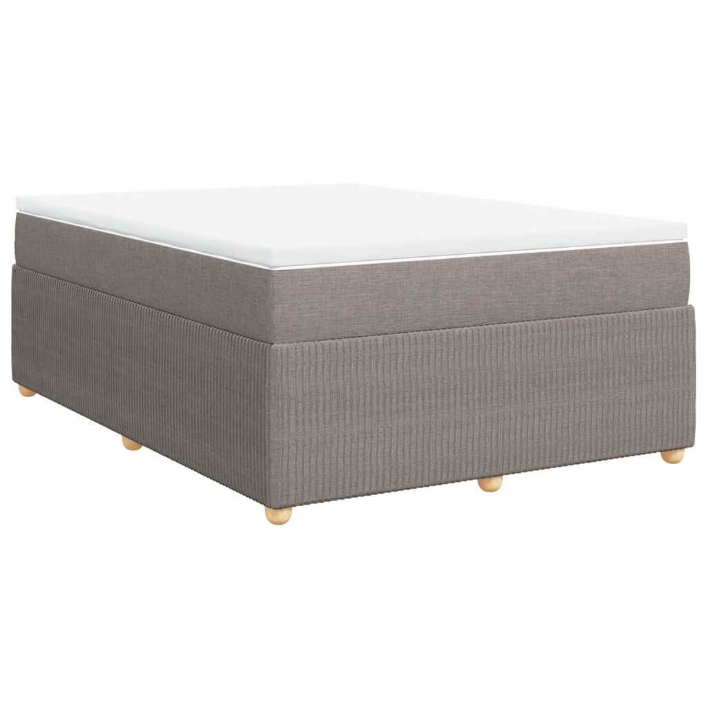 Sommier à lattes de lit avec matelas Taupe 140x200 cm Tissu - XIOS