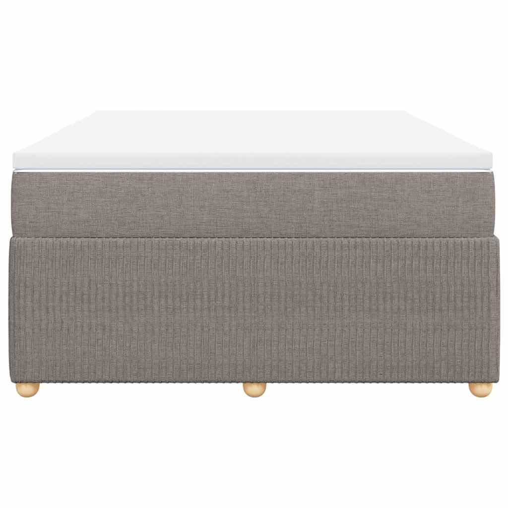 Sommier à lattes de lit avec matelas Taupe 140x200 cm Tissu - XIOS