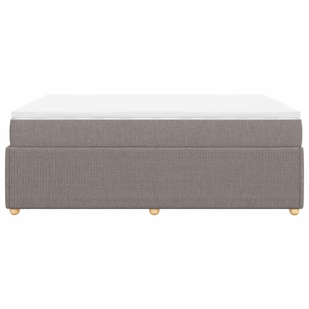 Sommier à lattes de lit avec matelas Taupe 140x200 cm Tissu - XIOS