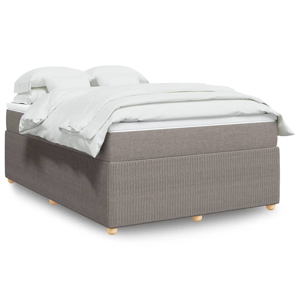 Sommier à lattes de lit avec matelas Taupe 140x200 cm Tissu - XIOS