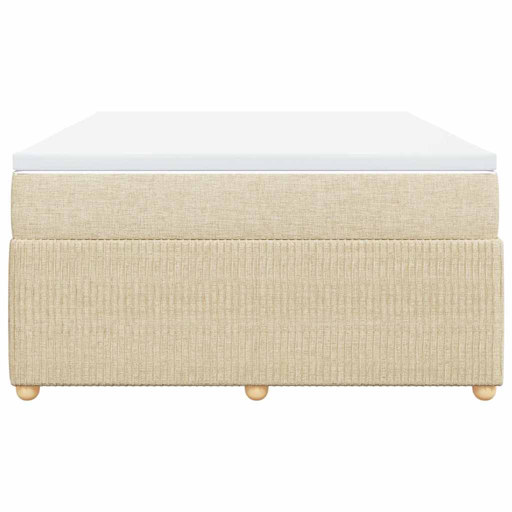 Sommier à lattes de lit avec matelas Crème 140x200 cm Tissu - XIOS