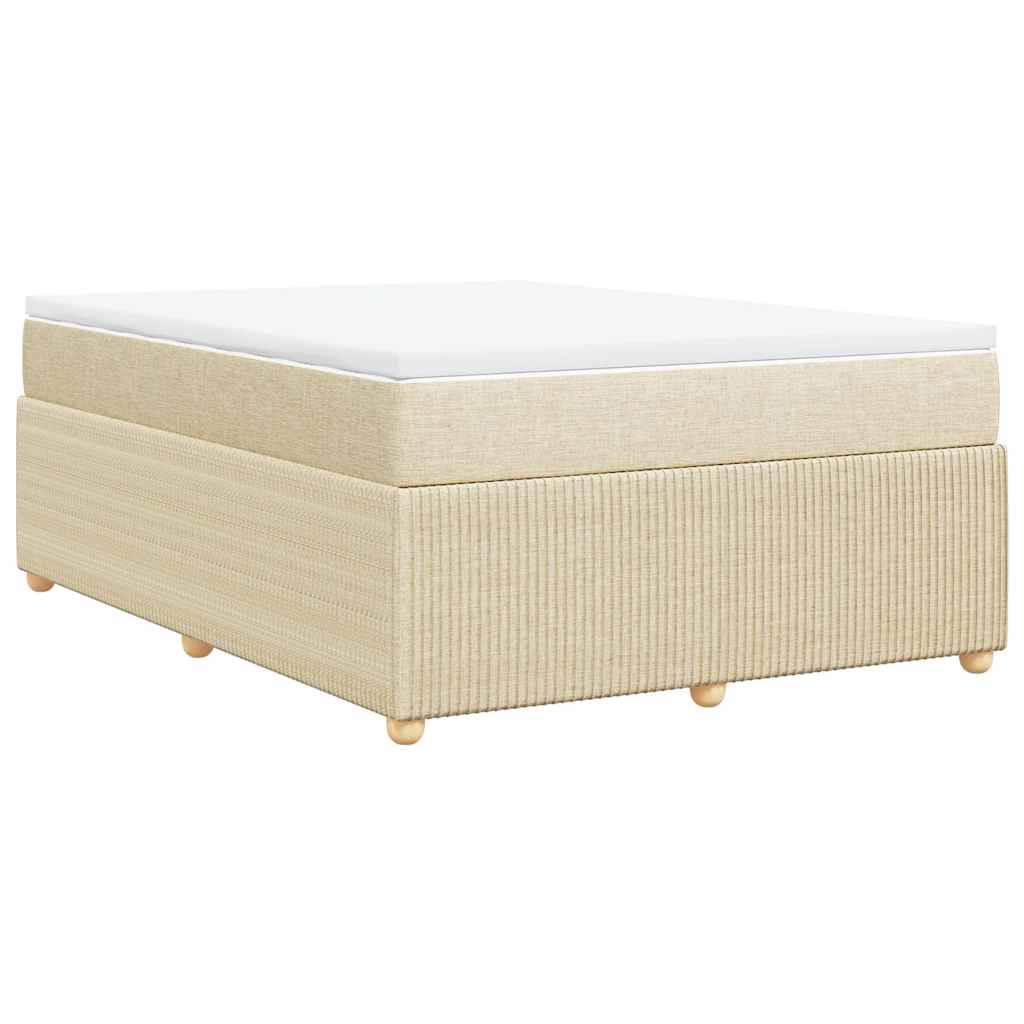 Sommier à lattes de lit avec matelas Crème 140x200 cm Tissu - XIOS