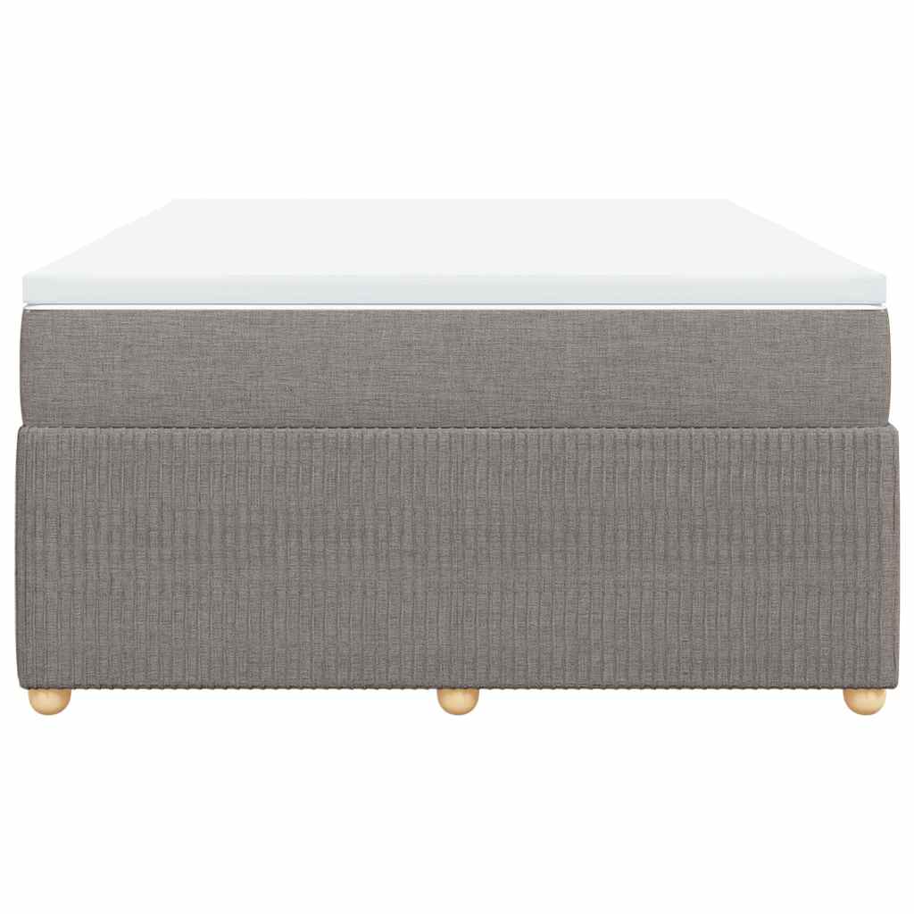 Sommier à lattes de lit avec matelas Taupe 160x200 cm Tissu - XIOS