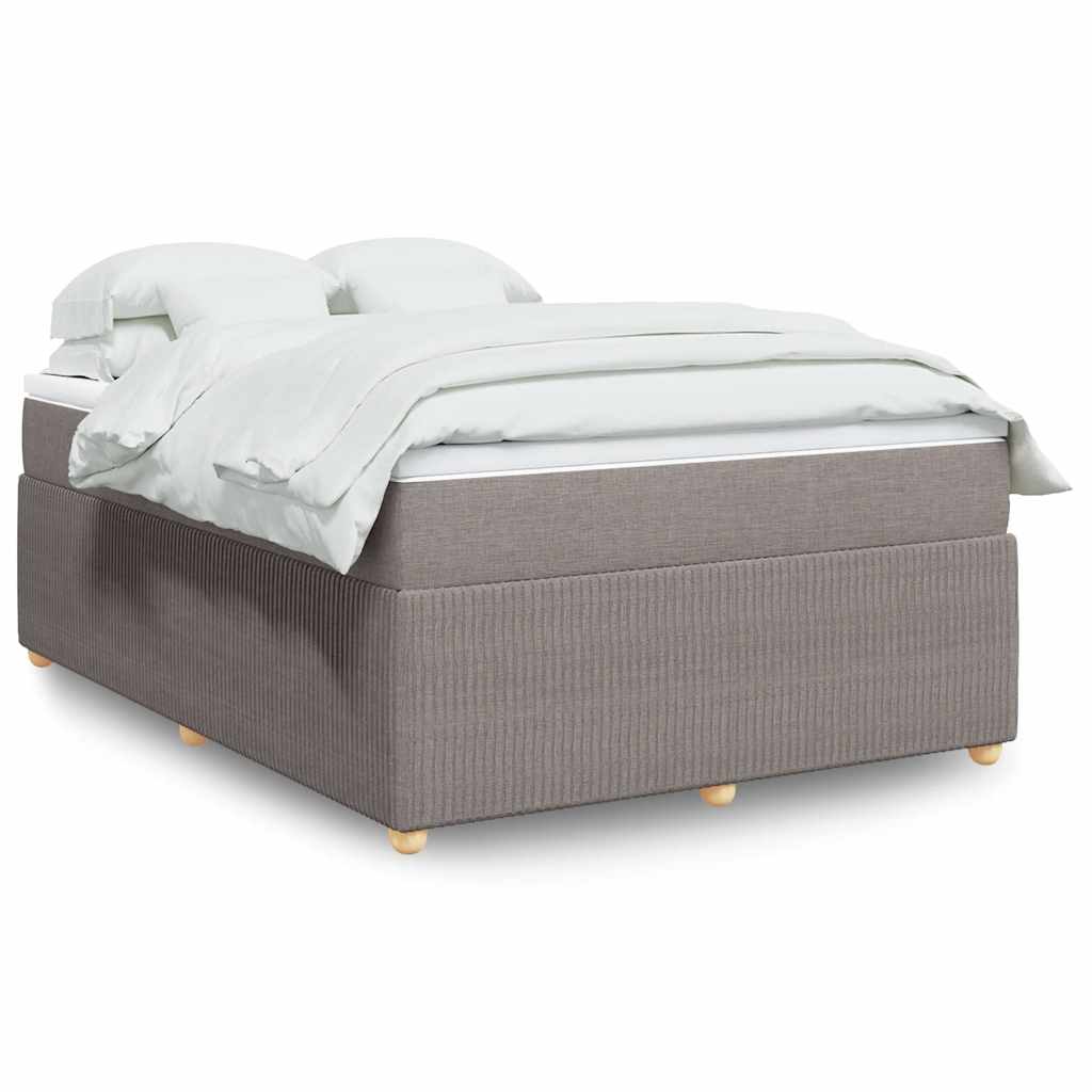 Sommier à lattes de lit avec matelas Taupe 160x200 cm Tissu - XIOS