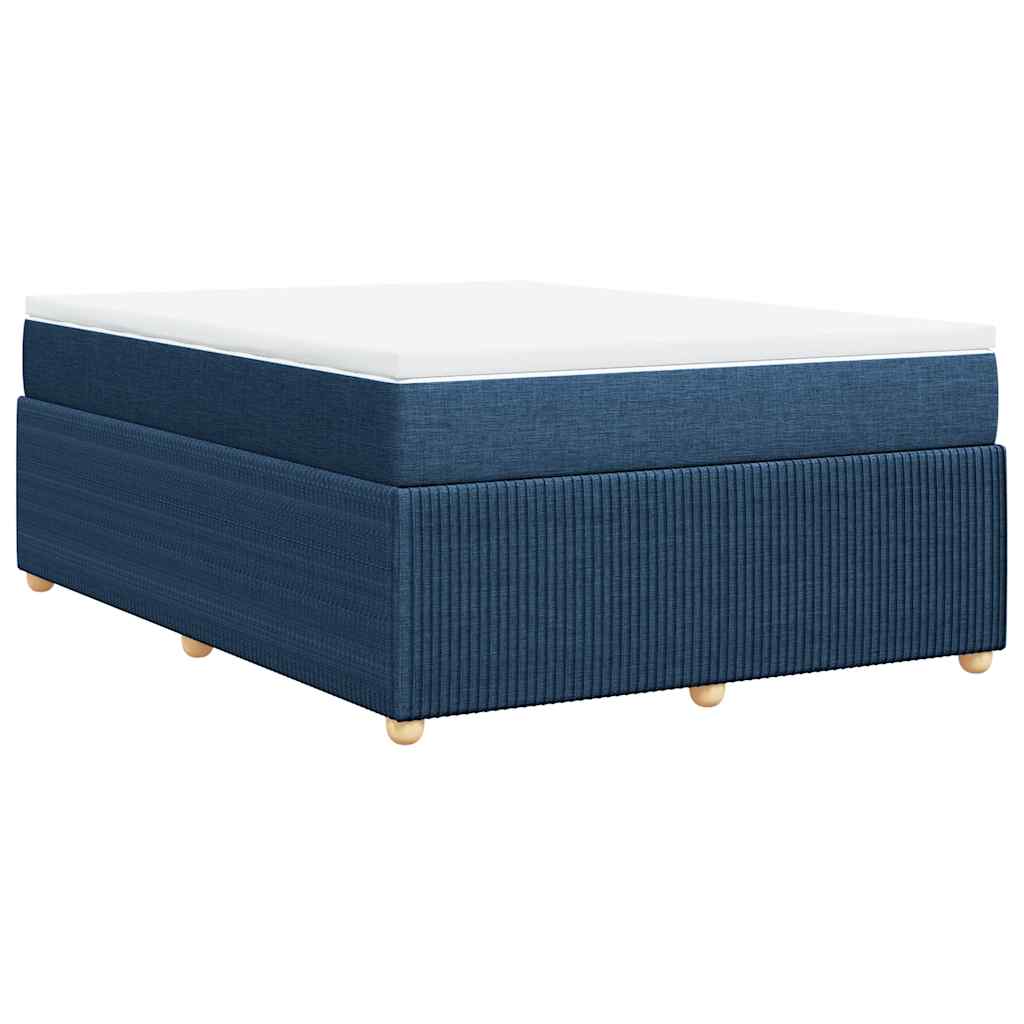 Sommier à lattes de lit avec matelas Bleu 160x200 cm Tissu - XIOS