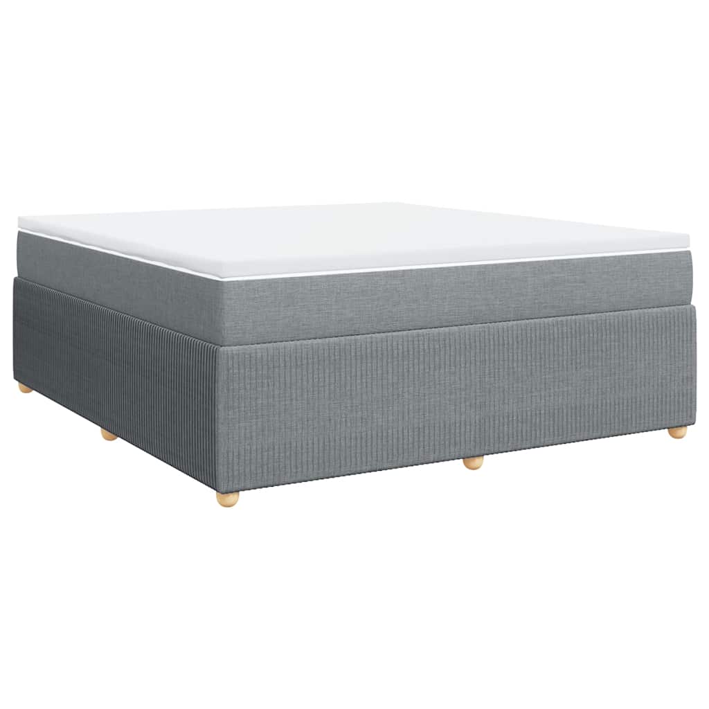 Sommier à lattes de lit avec matelas Gris clair 180x200cm Tissu - XIOS