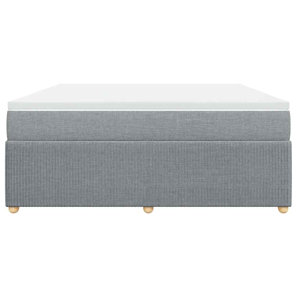 Sommier à lattes de lit avec matelas Gris clair 180x200cm Tissu - XIOS