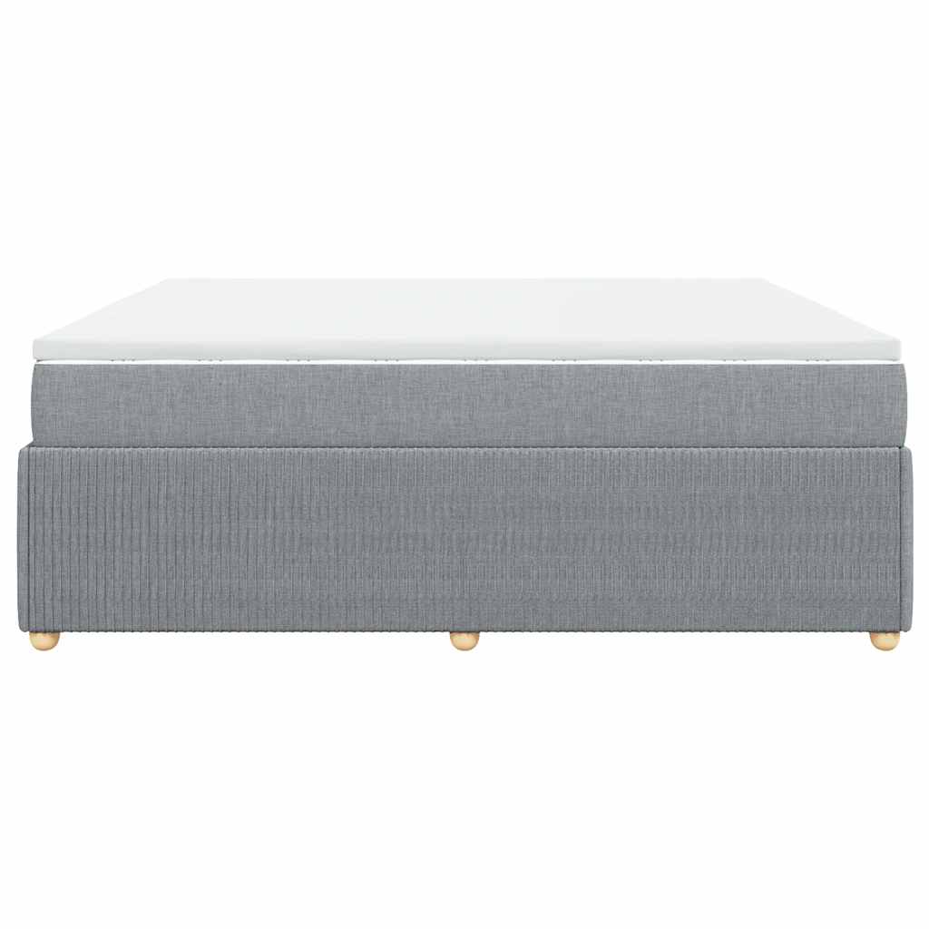 Sommier à lattes de lit avec matelas Gris clair 180x200cm Tissu - XIOS