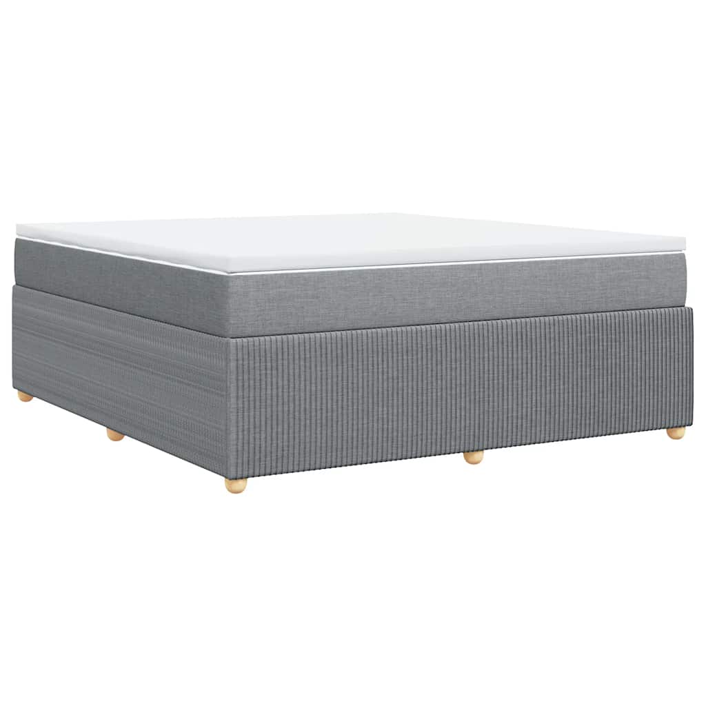 Sommier à lattes de lit avec matelas Gris clair 180x200cm Tissu - XIOS