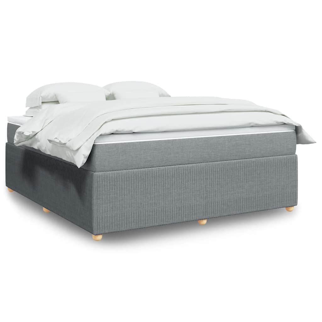 Sommier à lattes de lit avec matelas Gris clair 180x200cm Tissu - XIOS