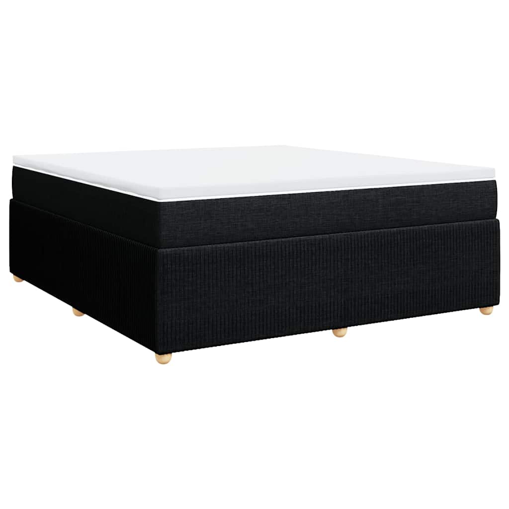 Sommier à lattes de lit avec matelas Noir 180x200 cm Tissu - XIOS