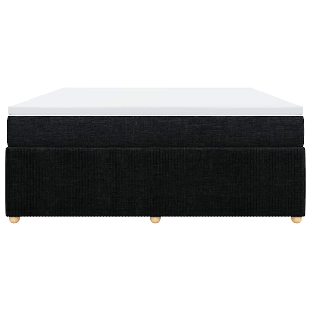 Sommier à lattes de lit avec matelas Noir 180x200 cm Tissu