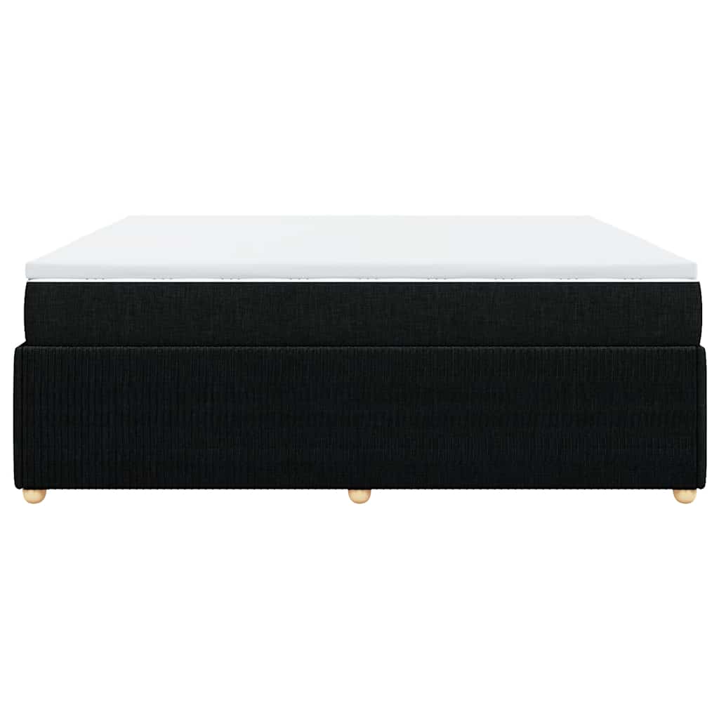 Sommier à lattes de lit avec matelas Noir 180x200 cm Tissu