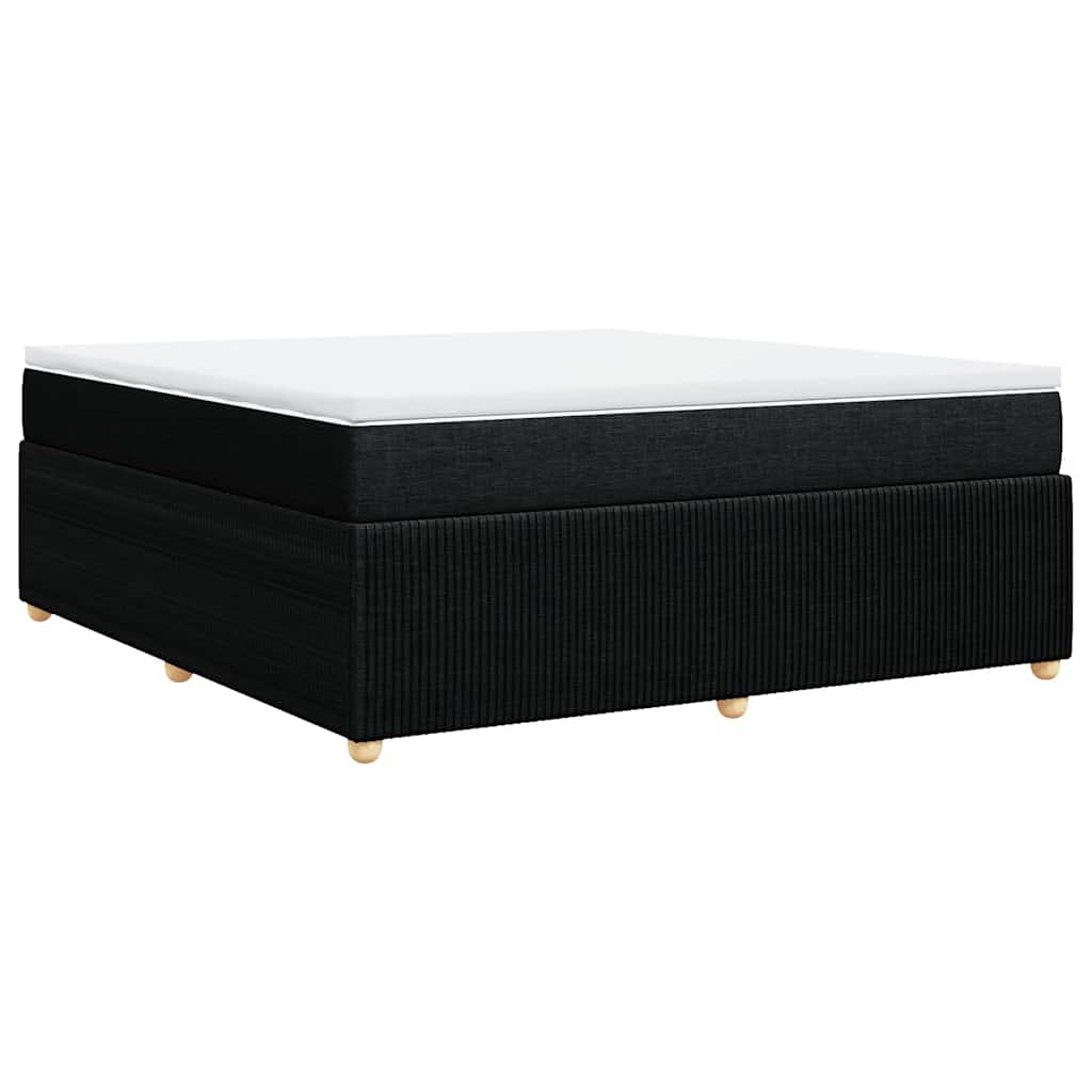 Sommier à lattes de lit avec matelas Noir 180x200 cm Tissu - XIOS