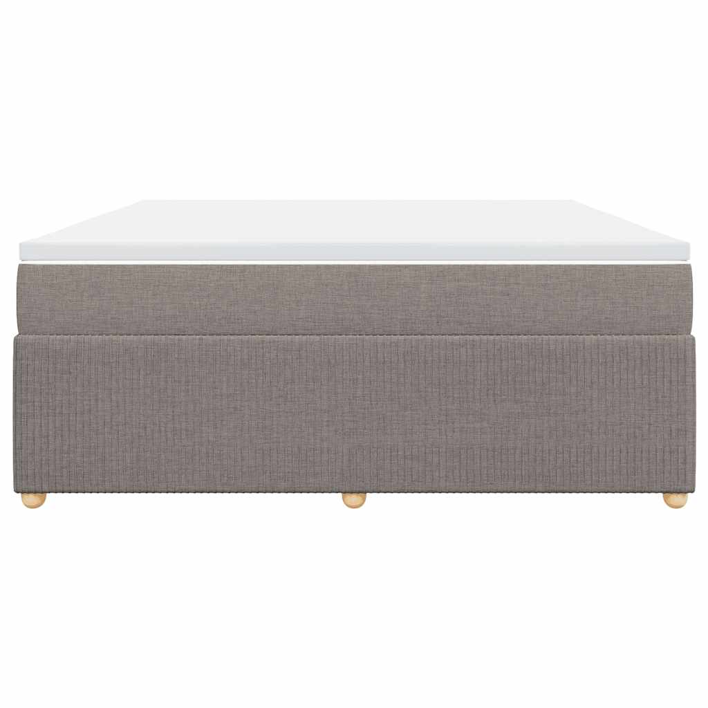 Sommier à lattes de lit avec matelas Taupe 180x200 cm Tissu